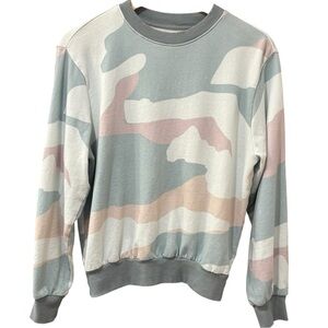 Saks Fifth Avenue abstract camo crewneck, small